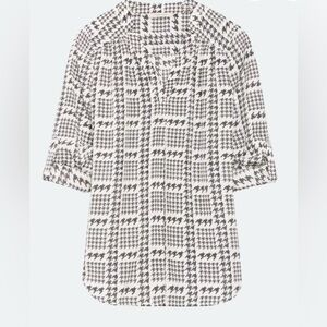 41 Hawthorn Houndstooth Print Women's Blouse